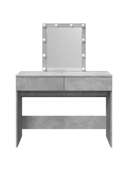 Toaletní stolek s LED betonově šedý 100 x 40 x 130 cm