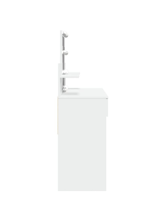 Toaletní stolek s led bílý 100 x 40 x 130 cm