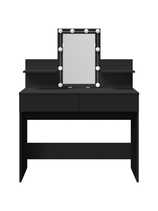 Toaletní stolek s LED černý 100 x 40 x 130 cm