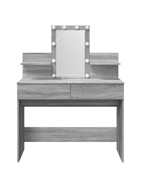 Toaletní stolek s led šedý sonoma 100 x 40 x 130 cm
