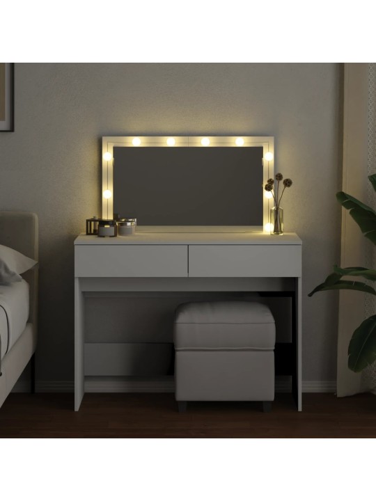 Toaletní stolek s led bílý 100 x 40 x 120 cm