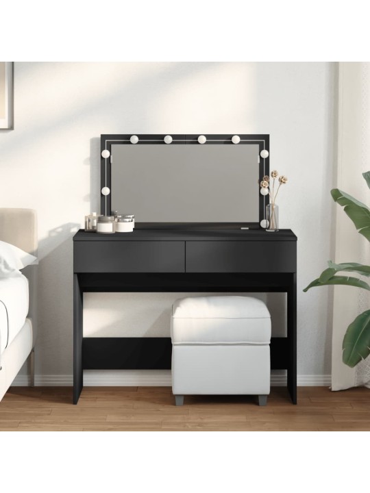 Toaletní stolek s led černý 100 x 40 x 120 cm