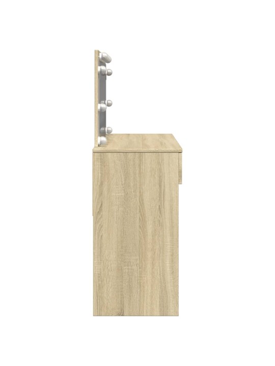 Toaletní stolek s led dub sonoma 100 x 40 x 120 cm