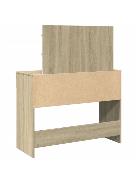 Toaletní stolek s led dub sonoma 100 x 40 x 120 cm