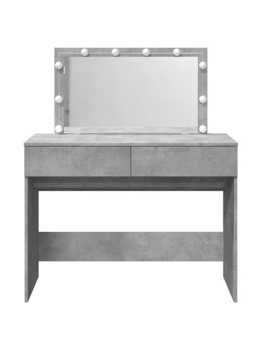 Toaletní stolek s led betonově šedý 100 x 40 x 120 cm