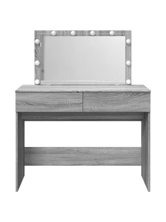 Toaletní stolek s led šedý sonoma 100 x 40 x 120 cm