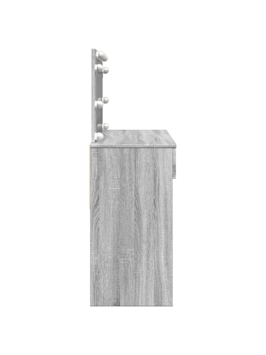 Toaletní stolek s led šedý sonoma 100 x 40 x 120 cm