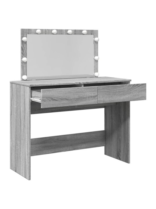 Toaletní stolek s led šedý sonoma 100 x 40 x 120 cm