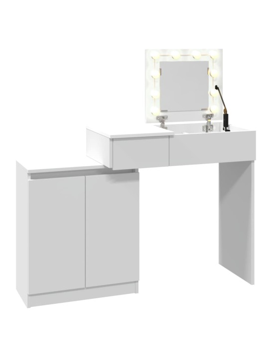 Toaletní stolek s LED bílý 115 x 37 x 110,5 cm