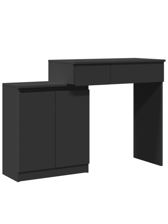 Toaletní stolek s LED černý 115 x 37 x 110,5 cm