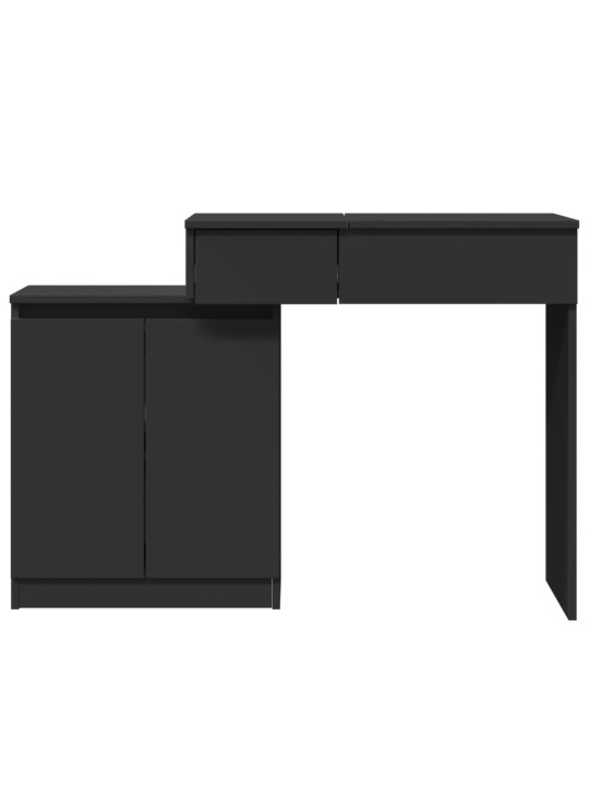 Toaletní stolek s LED černý 115 x 37 x 110,5 cm