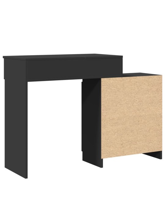 Toaletní stolek s LED černý 115 x 37 x 110,5 cm