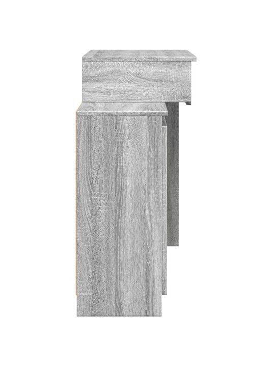 Toaletní stolek s led šedý sonoma 115 x 37 x 110,5 cm