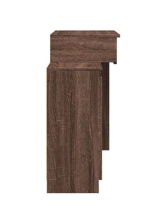 Toaletní stolek s led hnědý dub 115 x 37 x 110,5 cm