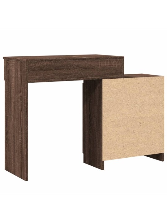 Toaletní stolek s led hnědý dub 115 x 37 x 110,5 cm