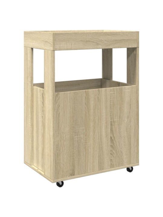 Barový vozík dub sonoma 60 x 39,5 x 89 cm kompozitní dřevo