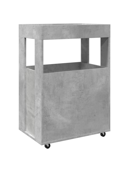 Barový vozík betonově šedý 60 x 39,5 x 89 cm kompozitní dřevo