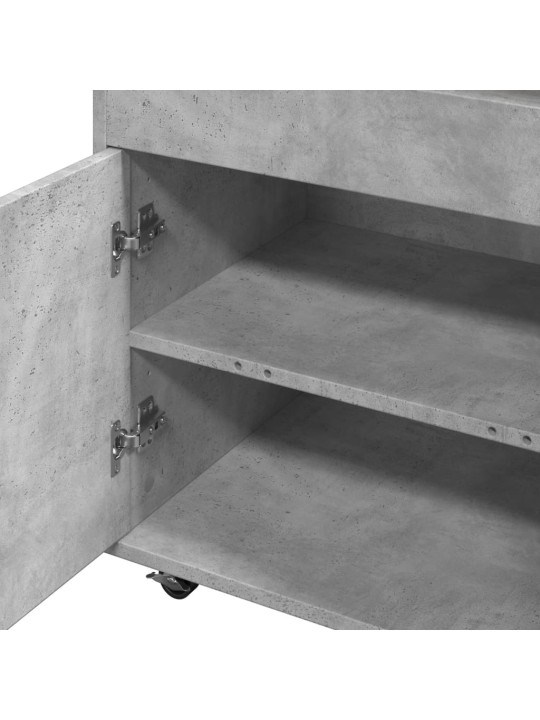 Barový vozík betonově šedý 60 x 39,5 x 89 cm kompozitní dřevo