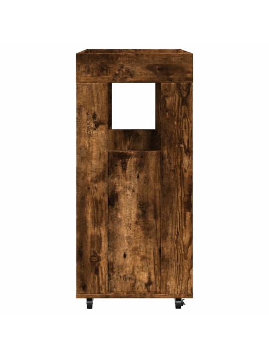 Barový vozík kouřový dub 60 x 39,5 x 89 cm kompozitní dřevo