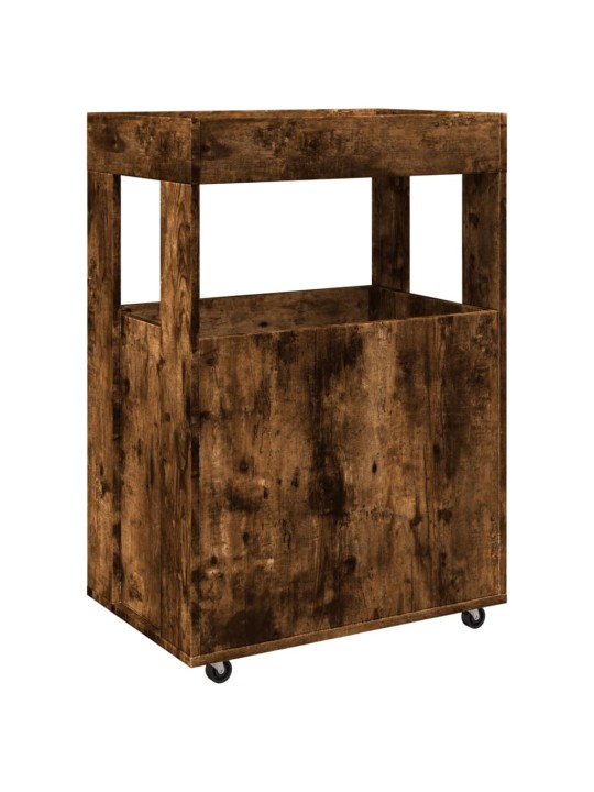 Barový vozík kouřový dub 60 x 39,5 x 89 cm kompozitní dřevo