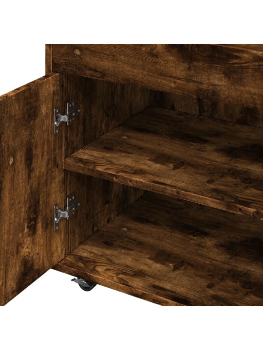 Barový vozík kouřový dub 60 x 39,5 x 89 cm kompozitní dřevo