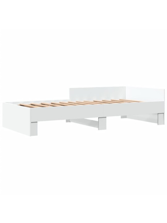 Rám postele bílý 75 x 190 cm kompozitní dřevo