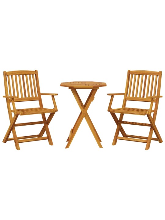 3dílný skládací bistro set masivní akáciové dřevo