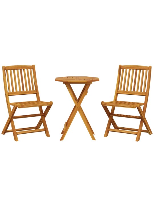 3dílný skládací bistro set masivní akáciové dřevo