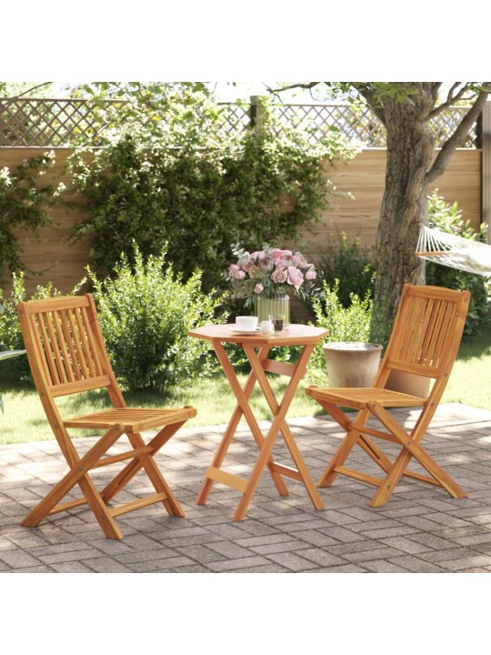 3dílný skládací bistro set masivní akáciové dřevo
