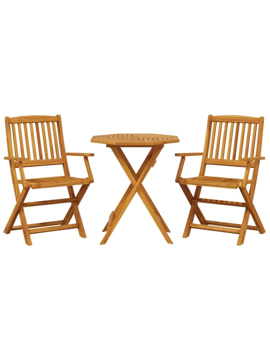 3dílný skládací bistro set masivní akáciové dřevo