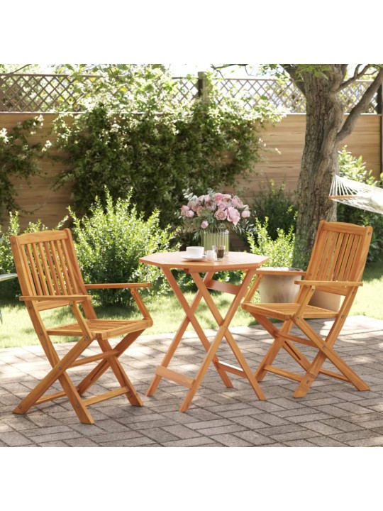 3dílný skládací bistro set masivní akáciové dřevo