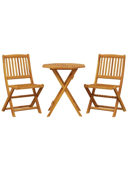 3dílný skládací bistro set masivní akáciové dřevo