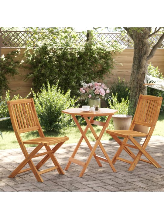 3dílný skládací bistro set masivní akáciové dřevo