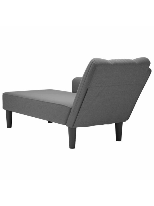 Lenoška s pravou područkou tmavě šedá textil