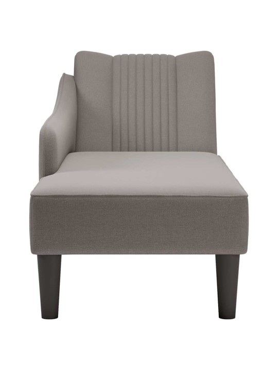 Lenoška s pravou područkou taupe textil