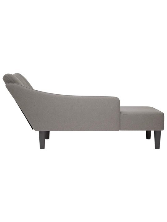 Lenoška s pravou područkou taupe textil