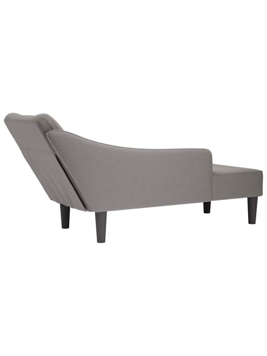 Lenoška s pravou područkou taupe textil