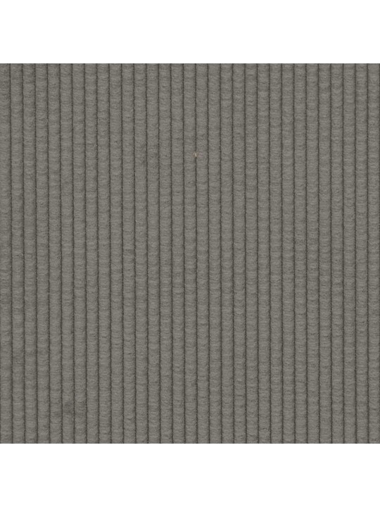 Lenoška s polštářem světle šedá manšestr textil