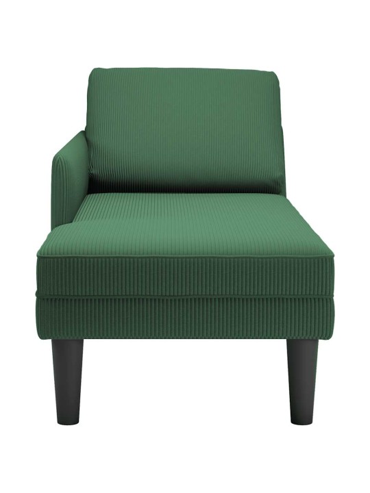 Lenoška s polštářem džungle zelená manšestr textil