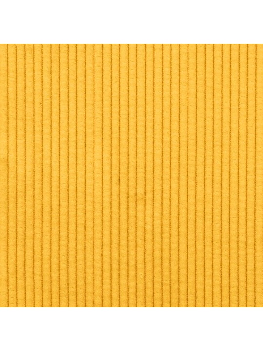 Lenoška s polštářem světle žlutá manšestr textil