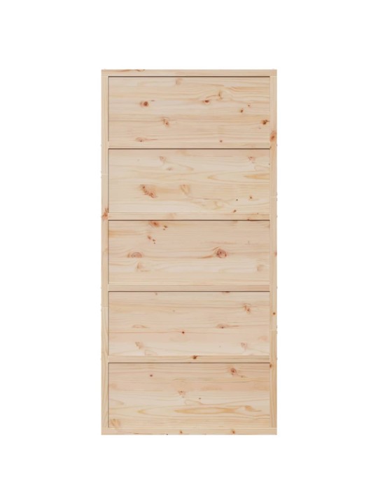 Posuvné dveře 100 x 208 cm masivní borové dřevo