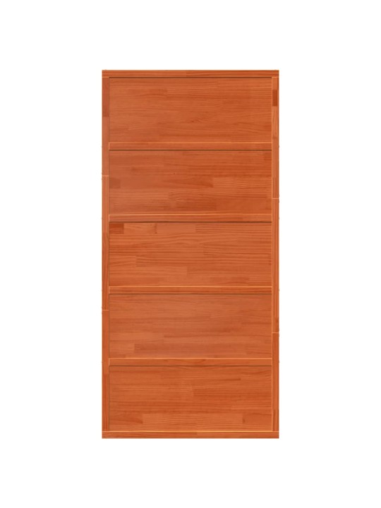 Posuvné dveře voskově hnědé 100 x 208 cm masivní borové dřevo
