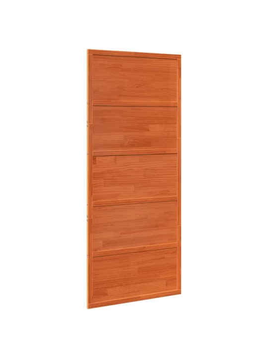 Posuvné dveře voskově hnědé 90 x 208 cm masivní borové dřevo