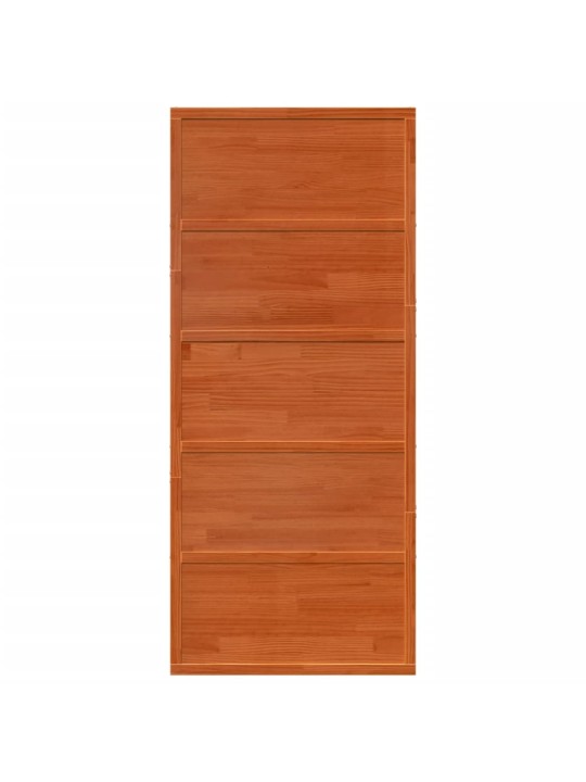 Posuvné dveře voskově hnědé 90 x 208 cm masivní borové dřevo