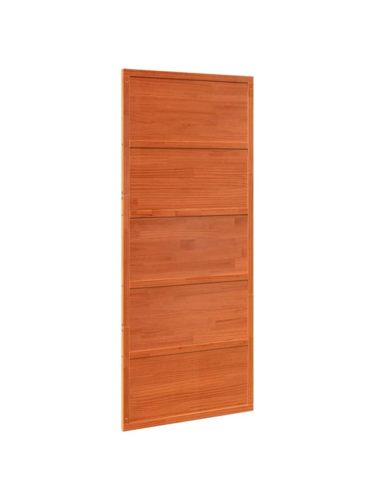 Posuvné dveře voskově hnědé 90 x 208 cm masivní borové dřevo
