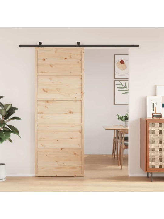 Posuvné dveře 80 x 210 cm masivní borové dřevo