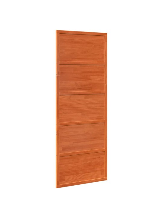 Posuvné dveře voskově hnědé 80 x 208 cm masivní borové dřevo