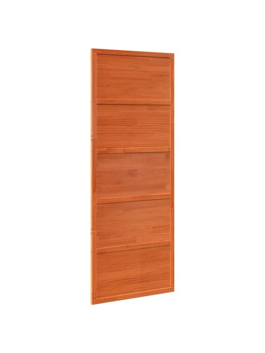 Posuvné dveře voskově hnědé 80 x 208 cm masivní borové dřevo