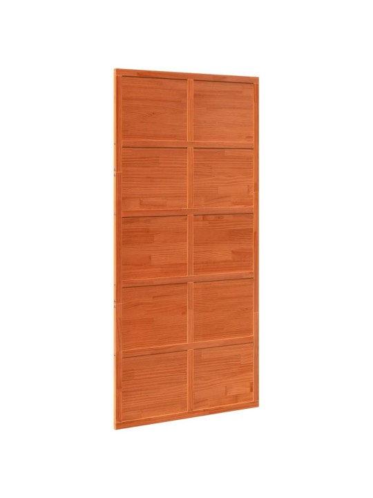 Posuvné dveře voskově hnědé 100 x 208 cm masivní borové dřevo