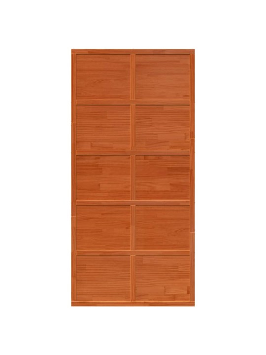Posuvné dveře voskově hnědé 100 x 208 cm masivní borové dřevo